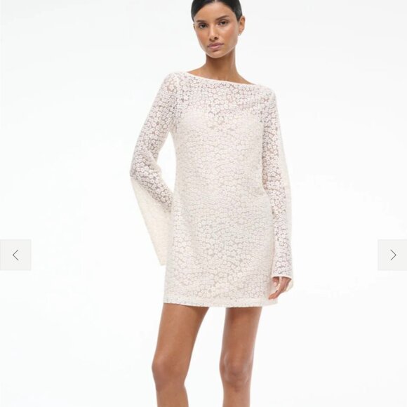 STAUD Maya Dress | Ivory | Small - Picture 4 of 5